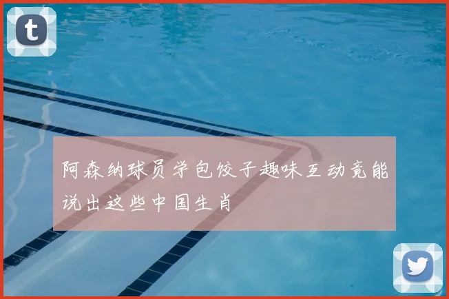 阿森纳球员学包饺子趣味互动竟能说出这些中国生肖